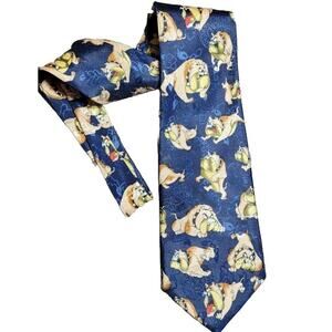 Spike the Bulldog Neck Tie from Tom and Jerry Cartoon Blue